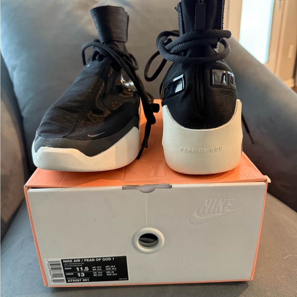 Nike Black Sock-Style Sneakers with Cream Sole